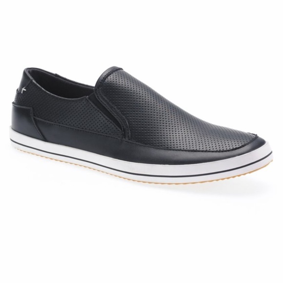 Steve Madden Black Weldon Perfed Men’s Loafers